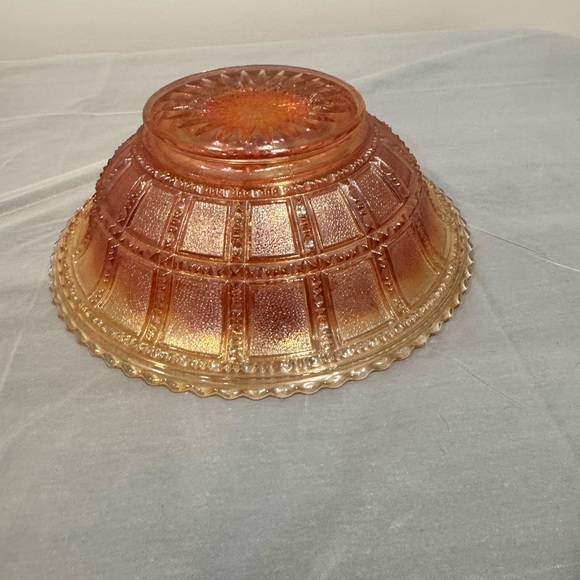 Vintage Carnival Glass Bowl Marigold Amber Iridescent - Picture 5 of 6